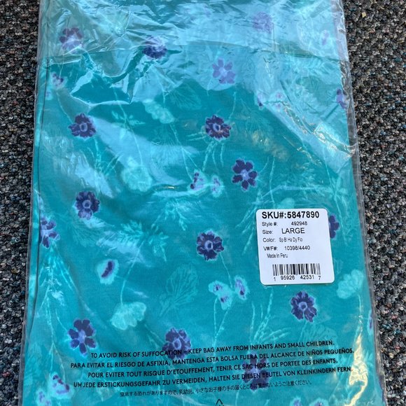 Lands' End Women's Supima Cotton Long Sleeve Midcalf Nightgown, NWT - Picture 3 of 5